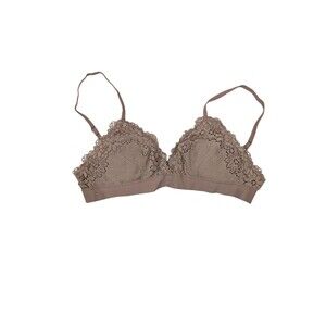 Aerie Triangle Bralette Dusty Rose Lace, Removable Padding, Adjustable Size XS